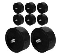 BESTOYARD 8pcs Cat Tree End Caps Cat Scratching Post Tube Ends Connector Plug Replacement Protects Health Enhances Safety Plastic Metal Black Frame Tube DIY