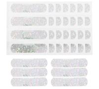 BESTOYARD Adhesive Bandages Care Stickers for Wound Protection White Glitter 100pcs Breathable PVC Material, Easy to Tear for Travel and Everyday First Aid Use