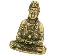 BESTOYARD Avalokitesvara Simple Decoration Artistic Design Brass Table Solid Buddha Statue Craft Ornament for Home and Office Living Room Desk