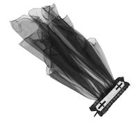 BESTOYARD Black Mesh Lace Veil Headband with Midlength Coverage, Unique Vintage Design for Halloween Costume and Other Occasions, Easy to Match Gothic Day the Dead Headwear