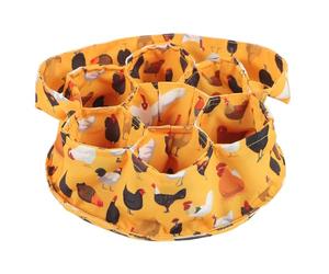 BESTOYARD Canvas Storage Bag with 7 Pouches Large Capacity Chicken Egg Collecting Basket Easy to Clean Cushion Protection for Poultry Eggs Farm and Garden Use for Housewives and Farmers