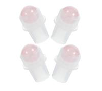 BESTOYARD Castor Oil Roller Ball Inserts 4pcs Replacement Jade Roller Balls for 16mm Neck 10ml Bottles Pink Reusable Even Application for Replacement