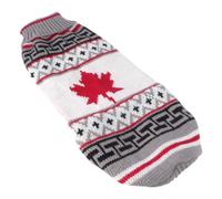 BESTOYARD Christmas Dog Sweater with Soft Acrylic Thickened Knit, Maple Leaf Pattern Winter Holiday Outfit for Pet Party and Cold Season, Suitable for Small to Medium Dogs