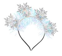 BESTOYARD Christmas Snowflakes Headband for Women with Glitter Felt Fabric, Lightweight and Easy to Wear Hair Accessory, Photo Prop for Holiday Parties