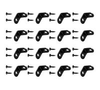 BESTOYARD Corner Brackets 90 Degree 16pcs Thickened L-Shaped Stainless Steel Right Angle with 32pcs Screws Black Heavy Duty Corner Angle Braces for Furniture Making and Wardrobes