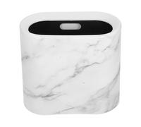 BESTOYARD Delicate Waste Basket with Marble Design, Robust Plastic Construction and Space-saving Size, for Bathroom and Living Room Use, Stylish and Sophisticated Home Trash Can