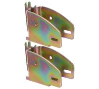 BESTOYARD E-Track Alloy Cargo Beam Socket Wood Beam End Socket Brackets 2pcs Heavy Duty with Weather-Resistant Durability and Sturdy Load Support for Trailer Storage and E Track Rail Setups