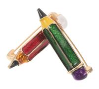 BESTOYARD Enamel Pencil Brooch Pin Alloy Material for Teachers and Students 2pcs Decorative and Safe Attachment with Bright Enamel Finish Back to School for Jackets and Schoolbags