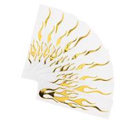 BESTOYARD Flame Motorbike Stickers 10Pcs Set 3D PVC Decals Decorative Vehicle Decal for Motorcycle Sturdy Waterproof Accessories for Outdoor Use
