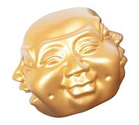 BESTOYARD Four-faced Buddha Head Figurine Resin Craft Statue Emotions Desktop Ornament Buddha Head Adornment for Home Decor Office Decor Aesthetic