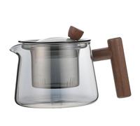 BESTOYARD Glass Tea Pot with Side Handle Transparent Teapot for Loose Leaf and Blooming Tea Tearoom Supply for Everyday Use and Housewarming