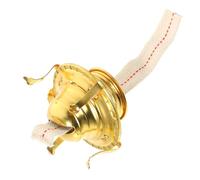 BESTOYARD Golden Iron Oil Lamp Burner with Kerosene Lamp Replacement Wick Holder for Garden and Home Use