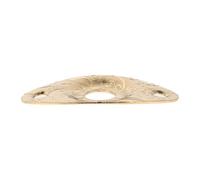BESTOYARD Guitar Output Jack Plate Exact Fit Replacement Golden Stainless Steel with Screws, Oval Curved Shape, Vintage-inspired Engraved Detail and Seamless Integration for Electric
