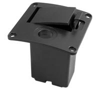 BESTOYARD Guitar with Upgraded Contacts Black Plastic Battery Case Holder and Thickened Metal Electrodes, Minimizing Signal Loss and Enabling Silent Battery Changes for 9v Active Pickups