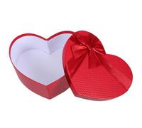 BESTOYARD Heart Shaped Gift Box for Wedding Candies and Necklaces Paper Storage Box with Bow Lid for Wedding Celebration and Dessert Shops Packaging