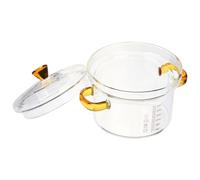 BESTOYARD High Temperature Resistant Glass Steamer Bowl with Measurement Markings for Steamed Egg Soup and Edible Birds Nest Thick Transparent Mini Stew Pot for Home Restaurant and Gift Use