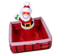 BESTOYARD Inflatable Santa Ice Bucket Cooler Large Capacity for Christmas Parties Plastic Drink Cooler with Efficient Cooling and Space Saving Design and Holiday Events