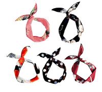BESTOYARD Knot Headband with Iron Wire Cotton for Women Leopard Print 9 Pcs DIY Head Wrap Easy to Clean and Fix and Creating Stylish Hair Thin or Thick Hair, for School