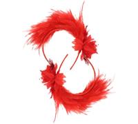 BESTOYARD Lady Plume Headband Set and Fashionable Design 2pcs with Reliable Plume Material Vintage Style Hair Accessories for Women for Parties and Dancing
