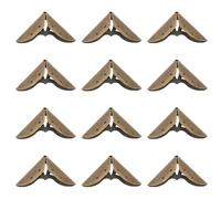 BESTOYARD Metal Corner Protectors Scrapbooking Album Protector Corners Antique Brass 12pcs Hollow out Decorative Notebook Edge Guards for Photo Albums
