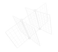 BESTOYARD Metal Freezer Divider Shelf with 6 Grid Fine Grid Structure, Sturdy Iron Construction and Easy Maintenance, White Freezer Organizer Rack for Small Items and Food Storage in Cabinet