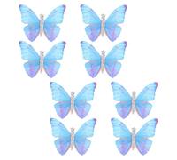 BESTOYARD Mini Butterfly Hair Clips with Non-slip Hold and Sturdy Design 8pcs and Women, Stainless Steel Hairpins Cute Blue Hair Accessories for Birthday or Party