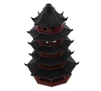 BESTOYARD Miniature Asian Style Pagoda Model Decorative Ancient Building Sculpture for Bonsai Gardens Fish Tank Aquarium Zen Garden Rockery Decoration