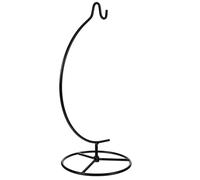 BESTOYARD Moon-Shaped Iron Hanging Hook Stand Black Display Stand for Down-Growing Plants and Glass Globe with Compact Design, for Room and Office Decoration