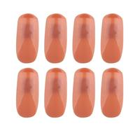 BESTOYARD Nail Exercise Tips in 2 Bags of 100pcs Each 200pcs Artificial Fingernails Quick-drying Brown Plastic Nail Art Training Stickers for Professional and Home Use