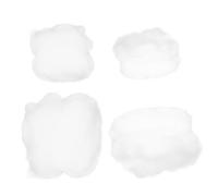 BESTOYARD Ornaments Reusable Hanging Decorative Cloud Decor 4pcs Cotton White Festive and Small and Compact Craft Pendant for Home Bedroom Nursery and Party