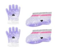 BESTOYARD Paraffin Wax Hand and Feet Covers and Easy to Use Material 2 Pairs with Long Serving Time in Purple for Spa Wax Therapy at Home Beauty Treatment