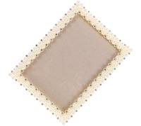 BESTOYARD Pearl Photo Frame Office Picture Frame 5x7 Inch White Resin Tabletop with Stable Bottom for Graduation and Precious Photos