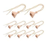 BESTOYARD Perfume Bottle Stoppers with Hanging String 10pcs Beech Wood with Triangular Caps, Easy to Open and Close, Elegant Essential Oil Diffuser Lids for Car Scent Diffusers