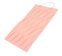BESTOYARD Pink Felt Hanging Jewelry Organizer Bag for Necklace and Jewelry Storage, Space Saving Wall Mounted Holder Suitable for Baby Girls and Girls Nursery Accessories