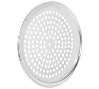 BESTOYARD Pizza Pan for Crispy Crust Stainless Steel with Perforated Design Easy Demoulding and Cleaning, Silver Household Baking Tray for Oven Use