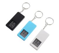 BESTOYARD Pocket Watch Keychain and Digital 3pcs with Portable Big Figure Display Plastic Mini Watches, Simple Small Keyring Timer for Nurses Students for Everyday Use
