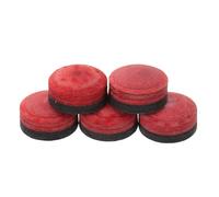 BESTOYARD Pool Cue Tips Replacement Kit 5pcs Multi-layered Cow Leather round Shape for Enhanced Stability and Precise Ball Control, for Long Gaming Sessions and Tournaments