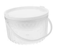 BESTOYARD Portable Large Plastic Salad Bowl with Handle and Lid for Fridge Reusable Food Storage Container for Fresh Fruit Vegetables and Chilled Salad Prep Thick Transparent Storage Box for