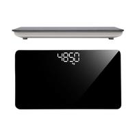 BESTOYARD Portable Mini Digital Mirror Scale with USB Charging, Tempered Glass Electronic Weight Scale for Travel and Home Use Random Color