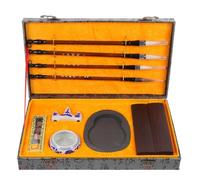 BESTOYARD Portable Wooden Calligraphy Brush Set for Painting and Calligraphy Practicing, Lightweight and Not Easy to Deform, Simple and Attractive Design for Students