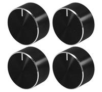 BESTOYARD Practical Replacement Volume Control Knobs Compact Design 4pcs Aluminium Alloy and Abs Material for Speaker and Sound Devices Suitable for 6mm Shaft Potentiometer, for Audio
