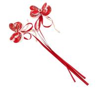 BESTOYARD Red Butterfly Hair Clips for Little with Traditional Hanfu Elements, Decorative Cloth Barrettes for Special Events and Holiday Parties, Stylish Chinese Style Hair Accessories