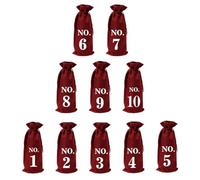 BESTOYARD Reusable Jute Wine Bottle Gift Bags with Drawstring Closure, Elegant and Creative 10pcs Wine Storage Bags for 750ml Bottles for Banquet and Thanksgiving