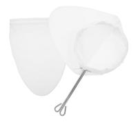 BESTOYARD Reusable Tea Filter Bags 3pcs Premium Cotton and Stainless Steel Strainer with Small Steel Ring for Milk Tea Brewing at Home or Filters Cleaner and Maintains Pure Flavor
