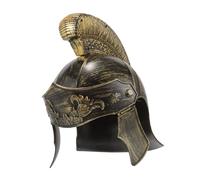BESTOYARD Roman Soldier Helmet Prop for Adults Medieval Style Costume Headgear Gold Color Cosplay Accessory for Parties and Events