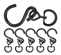 BESTOYARD Rotatable Swivel Hooks with Stable Hold 6pcs Iron Material for Hanging Flowerpots and Lanterns for Outdoor Balcony Handrail Use