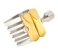 BESTOYARD Saxophone Ligature Clip Silver Stainless Steel with Exquisite Craftsmanship Sturdy Sax Accessories for Alto Saxophone Players