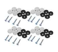 BESTOYARD Stainless Steel Screw Cover Cap Nails with Decorative Brushed Finish for Mirror and Advertising Panels, Silver Colour, Sturdy Material for Glass Mirror Hanging and Decoration