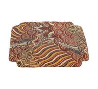 BESTOYARD Teacup Mat and with Delicate Stitching Fabric Chinese Style Beautiful Pattern, Smooth Surface Bowl and Dish Protective Plate Mat for Home or Picnic the Countryside