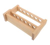 BESTOYARD Test Tube Rack Sample Storage Laboratory Use Wooden for Natural Wood Construction Compact Design for Lab Organisation and Suitable for Glass Test Tubes